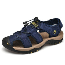 Load image into Gallery viewer, Classic Men's Sandals Summer Soft Sandals Comfortable Men Shoes Genuine Leather Sandals Big Size Soft Outdoor Men Roman Sandals
