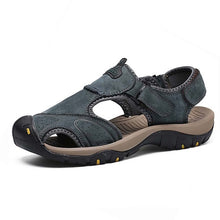 Load image into Gallery viewer, Classic Men's Sandals Summer Soft Sandals Comfortable Men Shoes Genuine Leather Sandals Big Size Soft Outdoor Men Roman Sandals
