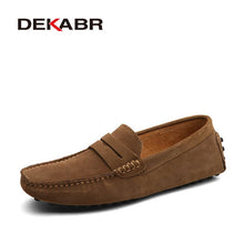 Load image into Gallery viewer, DEKABR Size 49 Men Casual Shoes Fashion Men Shoes Genuine Leather Men Loafers Moccasins Slip On Men's Flats Male Driving Shoes

