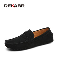 Load image into Gallery viewer, DEKABR Size 49 Men Casual Shoes Fashion Men Shoes Genuine Leather Men Loafers Moccasins Slip On Men's Flats Male Driving Shoes
