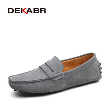 Load image into Gallery viewer, DEKABR Size 49 Men Casual Shoes Fashion Men Shoes Genuine Leather Men Loafers Moccasins Slip On Men's Flats Male Driving Shoes
