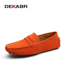 Load image into Gallery viewer, DEKABR Size 49 Men Casual Shoes Fashion Men Shoes Genuine Leather Men Loafers Moccasins Slip On Men's Flats Male Driving Shoes
