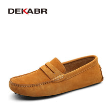 Load image into Gallery viewer, DEKABR Size 49 Men Casual Shoes Fashion Men Shoes Genuine Leather Men Loafers Moccasins Slip On Men's Flats Male Driving Shoes
