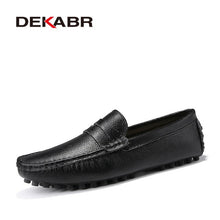 Load image into Gallery viewer, DEKABR Size 49 Men Casual Shoes Fashion Men Shoes Genuine Leather Men Loafers Moccasins Slip On Men's Flats Male Driving Shoes
